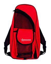 Abysstar Red Nylon Backpack with Rubber Mesh 74 x 32 cm