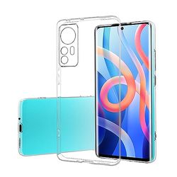 Transparante hoes voor Xiaomi Mi 12X 5G, 【Niet vergelend】Dunne beschermhoes, schokbestendig, krasbestendig, transparante achterkant van zachte TPU-siliconen, transparant