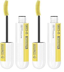 Maybelline Colossal Curl Bounce Mascara, Big Bouncy Curl Volume, Up To 24 Hour Wear, Clump Free, Black (Pack of 2)