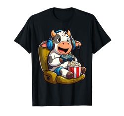 Cow Gaming Videojuegos Controlador de auriculares Gamer Camiseta