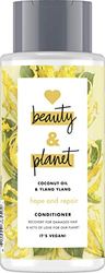 Love Beauty And Planet Hope & Repair Hårbalsam, för skadat hår Coconut Oil & Ylang Ylang Flower silikonfri, 1 styck (400 ml)