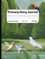 primary composition notebook k-2 with picture space: primary story journal composition school exercise book