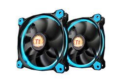 Thermaltake RIING 140 mm blauwe led ultra stille hoge luchtstroom computerbehuizing ventilator, dubbelpak CL-F048-PL14BU-A