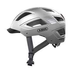 ABUS Hyban 2.0 Casco per bici - Robusto casco urbano per uso quotidiano con calotta rigida in ABS - Per uomo e donna - Argento, Taglia L