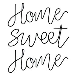Home Sweet Home Sign-3D Word Art Home Sweet Home - Decoración de pared de metal para el hogar, sala de estar, dormitorio, cocina, color negro