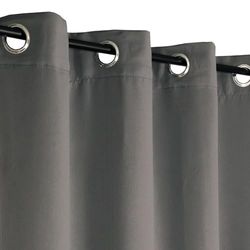 Atout Ciel - Cortina Opaca con Ojales, Lista para Colocar, 135 x 240 cm, Gris Antracita