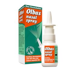 Olbas Nasal Spray - Fast Acting Relief - Soothing Decongrestant For Blocked Noses - 20ml