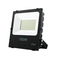 Projecteur LED 150 W SMD, 110 lm/W, 4500 K, idéal pour l'éclairage extérieur, les événements et la sécurité.