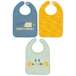 LOT DE 3 BAVOIRS 1ER AGE BEBE GOURMAND