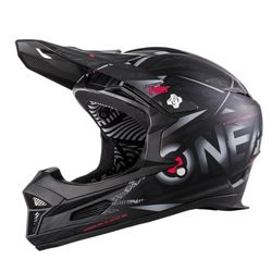 O'NEAL | Casque intégral de vélo | Descente en VTT | Aux Normes de sécurité EN1078, Ouvertures de Ventilation, Coque extérieure en ABS | Casque de VTT Fury SYNTHY | Adulte | Noir | Taille XS