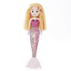 AURORA Sea Sparkles 13346 Mermaid Melody Plush, Pink, 18-inch