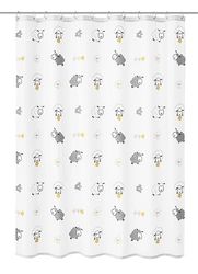 Kleine Wolke x Cortina de Ducha, Multicolor, H200 x B180 cm (1er Pack)