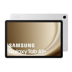 Samsung Galaxy Tab A9+ tablet z systemem Android, 128 GB pamięci masowej, duży 11" ekran, Wifi, dźwięk 3D, srebrny, 3-letnia gwarancja producenta (wersja FR)