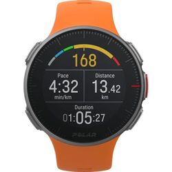 Polar Vantage V-Reloj Premium con GPS y Frecuencia Cardíaca, Multideporte y Perfil de Triatlón, Potencia de Running, Batería Ultra Larga, Resistente al Agua, M/L, Naranja