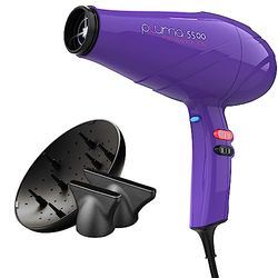GA.MA Italy Professional, Pluma 5500 Endurance Ion Hairdryer, Secador de Pelo Profesional con Motor de CA Italiano de 2400 W, Tecnología Ion Plus para un Cabello brillante, Color Violeta