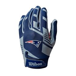 Wilson AD NFL Stretch FIT Gloves, Bleu/Rouge
