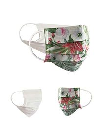 BaF Community-maskers Set van 2 stuks Unisex geïmproviseerd masker Omkeerbaar mondbeschermingsmasker Mond- en neusbescherming Omkeerbaar masker met motief katoen BCI Wasbaar