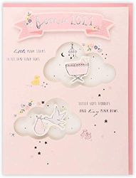 Clintons: Geboren in 2021 Baby Girl Card 149x195mm