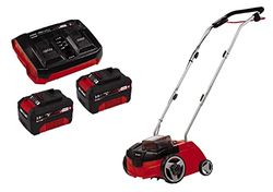 Einhell Accu Verticuteerder en Beluchter GC-SC 36/31 Power X-Change (2x 18 V, zonder accu en lader) & Originele Einhell Power X-Change Starter Kit, Accu en Oplader, 18 V, Zwart/Rood