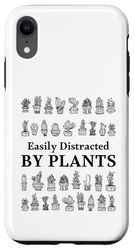 Easily Distracted By Plants, Plants Lovers Funny Gardener Case for iPhone XR