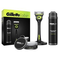 Gillette Labs Pack Regalo Rasoio Nero E Neon + Gel Da Rasoio 198 ml + Crema Idratante 100 ml