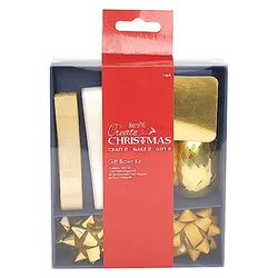 Create Christmas Bow and Ribbon Set, Gold