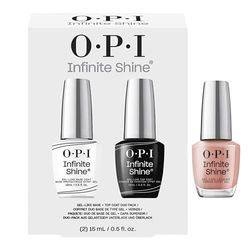 OPI Infinite Shine - Barefoot in Barcelona + Duo Base & Top Coat - Vernis à ongles effet gel, sans lampe, tenue jusqu’à 11 jours - 3 x 15ml