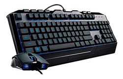 Cooler Master Devastator 3 Gaming Keyboard & Mouse Combo - Membrane Switches with 7 Colour LED Backlighting, Dedicated Media Keys & Wrist Rest - MM110 Gaming Mouse - QWERTY US Layout