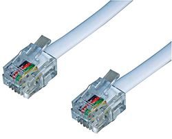 Pro Signal PSG04219 RJ11 to RJ11 Telephone Lead, 10m, White
