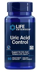Life Extension Uric Acid Control - Régulateur d'Acide Urique, 60 Capsules Végétariennes