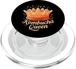 Kombucha Queen SCOBY Crown Brewing Design PopSockets PopGrip para MagSafe