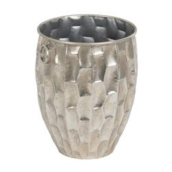 BigBuy Garden Macetero Plateado Hierro 39 x 39 x 51 cm