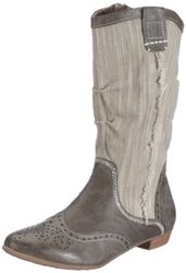 s.Oliver Casual 5-5-25300-28 - Botas de Tela para Mujer, Color Verde, Talla 38