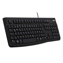 Logitech K120 Tastiera con Cavo per Windows, Layout Tedesco QWERTZ - Nero