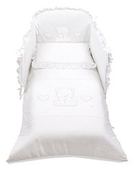 Italbaby Poney Amore Parure de lit, Blanc, 4 pièces