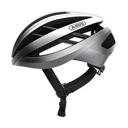 ABUS Aventor Racefiets Helm - Zeer goed geventileerde Fietshelm voor Professionele Wielrenners, voor Dames en Heren - Zilver, Maat S