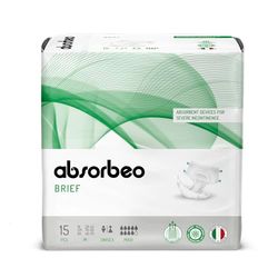 Absorbeo - Fralda calças maxi - dispositivos absorventes para incontinência grave, unissexo, tamanho M (15 peças por pacote)