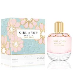 Elie Saab Girl of Now Rose Petal 90 ml - Eau de Parfum för kvinnor, fruktig blommig parfym, blommor och fruktnoter, klar glasflaska