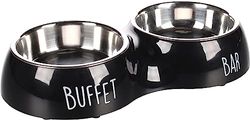 Flamingo F Piatto DIVAR Doppio con Stampa Bar-Buffet Nero L 17 cm 2 x 900 ml