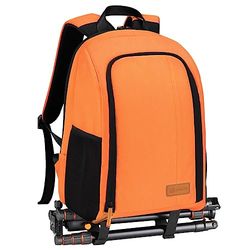 TARION Zaini per fotocamera per fotografi - Borse per fotocamera DSLR Zaino fotografico di grande capacità con custodia per laptop da 15 "Zaino per fotografo con copertura antipioggia TB-02 (Arancia)