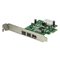 StarTech.com Adaptador Tarjeta FireWire PCI-Express PCI-e 1394b 1394a - 1x FireWire 400 6 pines Hembra - 2x FireWire 800 9 pines Hembra