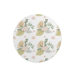 Questo Casa, Ronde digitaal bedrukte muismat, antislip onderkant, voor kantoor en thuis, diameter: 22 cm