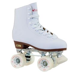 Chicago Skates Vrouwen Premium lederen gevoerde Rink Roller Classic White Quad Skates Chicago, 5 UK