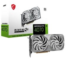 MSI GeForce RTX 4070 VENTUS 2X WHITE 12G OC Gaming Graphics Card - 12GB GDDR6X, PCI Express Gen 4, 192-bit, 3x DP v 1.4a, HDMI 2.1a (Supports 4K & 8K HDR)