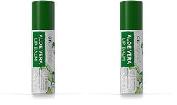 Dr Organic Aloe Vera Lip Balm, Moisturising, SPF 15, Mens, Womens, Natural, Vegetarian, Cruelty-Free, Paraben & SLS-Free, Recycled & Recyclable, Organic, 5.7ml, Packaging May Vary (Pack of 2)