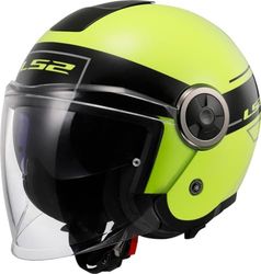 LS2, Casque Moto Jet Classy Classic Black H-V Yellow, M