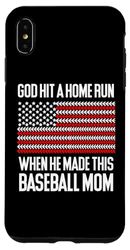 Custodia per iPhone XS Max Homerun God Hit a Home Run When He Made This Baseball Mom