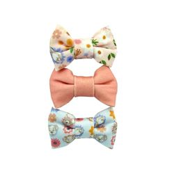 DISNEY - Set of 3 Disney Animals Bow Hair Clips - Ideal for Toddlers