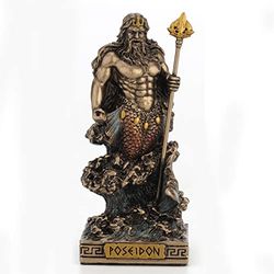 Veronese Design Posejdon God of The Sea miniaturowa figurka, czarna (WU77443AP)