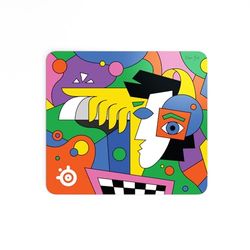 SteelSeries QcK, Tappetino per mouse da gioco - Edizione limitata in collaborazione con un artista - Roma Bib - Base in gomma antiscivolo - Tracciamento e stabilità ottimali - Ottimizzato per i giochi